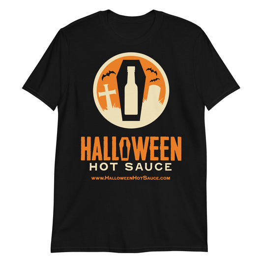 Halloween Hot Sauce Logo, Short-Sleeve Unisex T-Shirt
